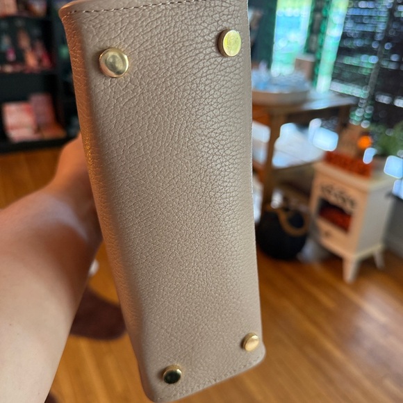 Mini Tan Leather Handbag - Picture 3 of 4